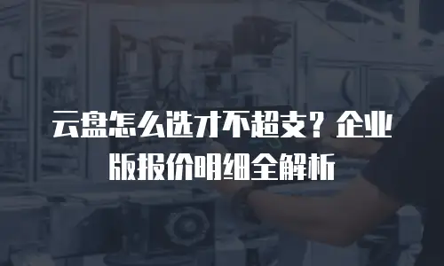 云盘怎么选才不超支？企业版报价明细全解析