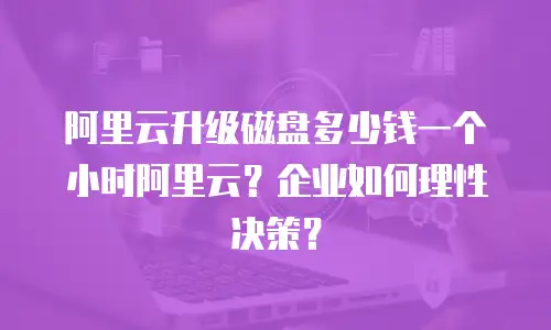 阿里云升级磁盘多少钱一个小时阿里云？企业如何理性决策？