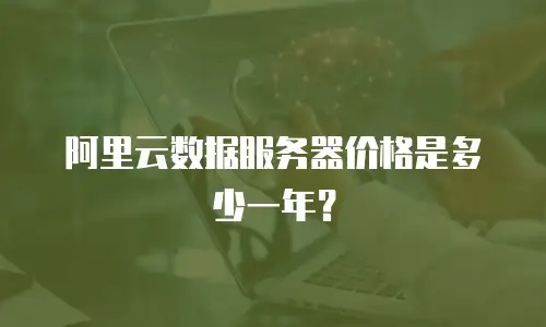 阿里云数据服务器价格是多少一年？
