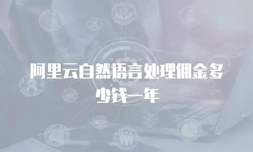 阿里云自然语言处理佣金多少钱一年