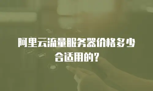 阿里云流量服务器价格多少合适用的？