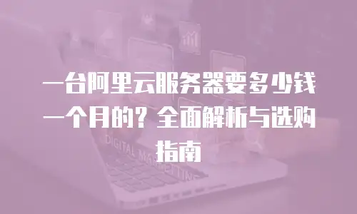一台阿里云服务器要多少钱一个月的？全面解析与选购指南