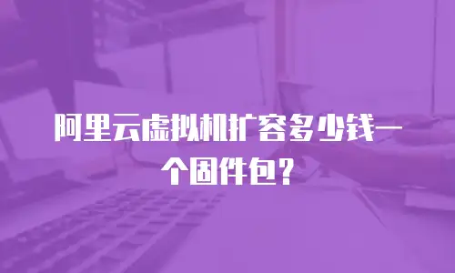 阿里云虚拟机扩容多少钱一个固件包？