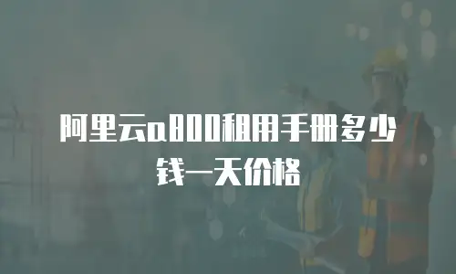 阿里云a800租用手册多少钱一天价格