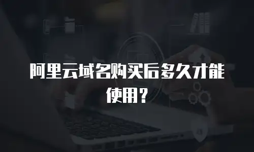 阿里云域名购买后多久才能使用？