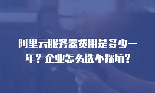 阿里云服务器费用是多少一年？企业怎么选不踩坑？