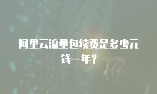 阿里云流量包续费是多少元钱一年？