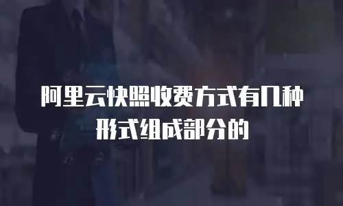 阿里云快照收费方式有几种形式组成部分的