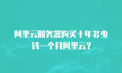 阿里云服务器购买十年多少钱一个月阿里云？