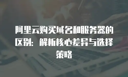 阿里云购买域名和服务器的区别：解析核心差异与选择策略