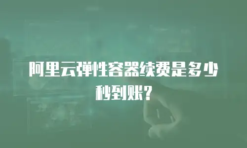 阿里云弹性容器续费是多少秒到账？