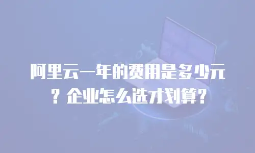 阿里云一年的费用是多少元？企业怎么选才划算？