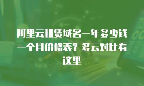阿里云租赁域名一年多少钱一个月价格表？多云对比看这里