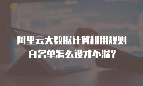 阿里云大数据计算租用规则白名单怎么设才不漏？