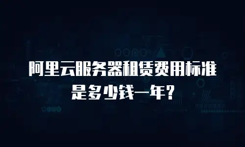 阿里云服务器租赁费用标准是多少钱一年？