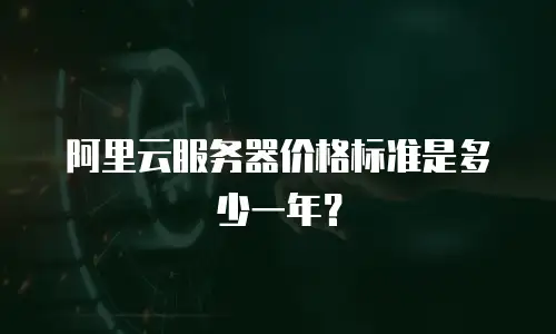 阿里云服务器价格标准是多少一年？