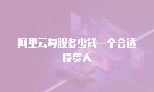 阿里云每股多少钱一个合适投资人