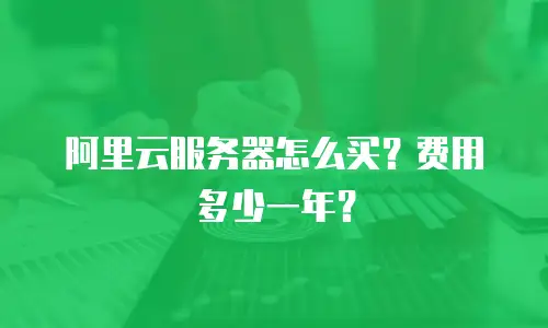 阿里云服务器怎么买？费用多少一年？
