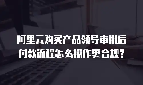 阿里云购买产品领导审批后付款流程怎么操作更合规？