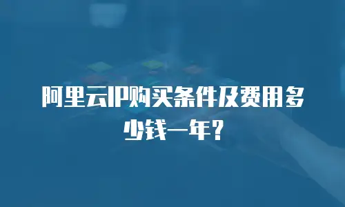 阿里云IP购买条件及费用多少钱一年？