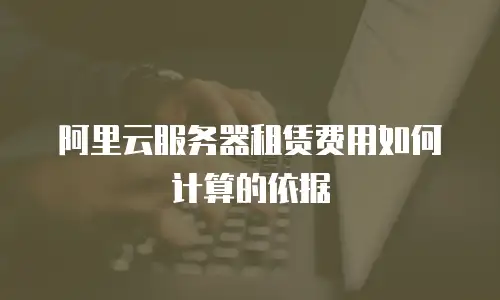 阿里云服务器租赁费用如何计算的依据