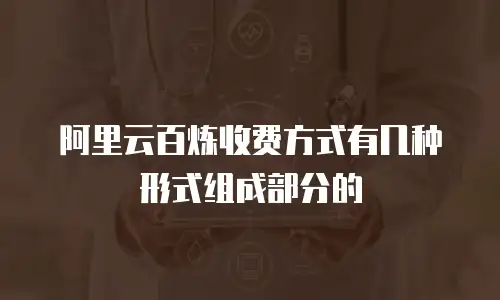 阿里云百炼收费方式有几种形式组成部分的