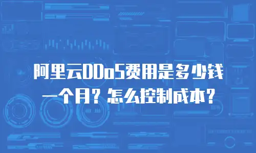 阿里云DDoS费用是多少钱一个月？怎么控制成本？