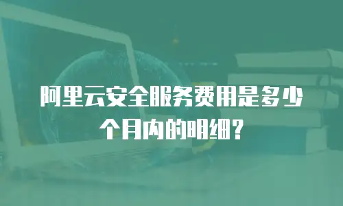 阿里云安全服务费用是多少个月内的明细？
