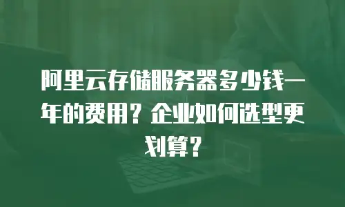 阿里云存储服务器多少钱一年的费用？企业如何选型更划算？