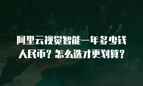 阿里云视觉智能一年多少钱人民币？怎么选才更划算？