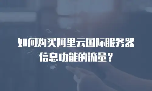 如何购买阿里云国际服务器信息功能的流量？