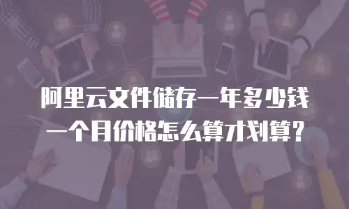阿里云文件储存一年多少钱一个月价格怎么算才划算？