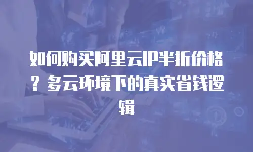 如何购买阿里云IP半折价格？多云环境下的真实省钱逻辑