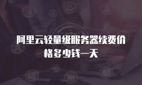 阿里云轻量级服务器续费价格多少钱一天