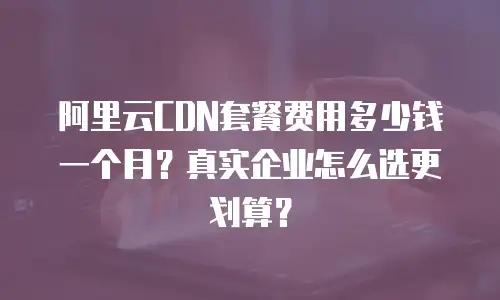 阿里云CDN套餐费用多少钱一个月？真实企业怎么选更划算？