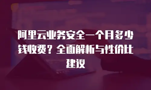 阿里云业务安全一个月多少钱收费？全面解析与性价比建议