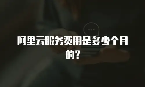 阿里云服务费用是多少个月的？