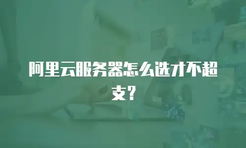 阿里云服务器怎么选才不超支？
