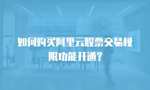 如何购买阿里云股票交易权限功能开通？