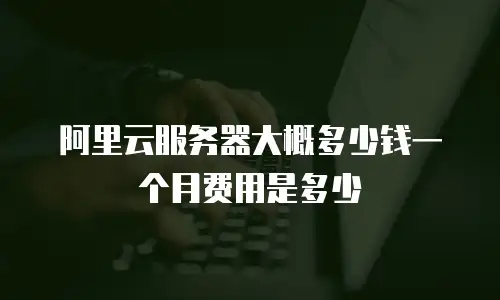 阿里云服务器大概多少钱一个月费用是多少