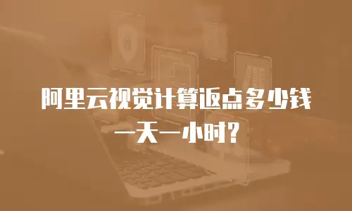 阿里云视觉计算返点多少钱一天一小时？