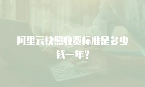 阿里云快照收费标准是多少钱一年？