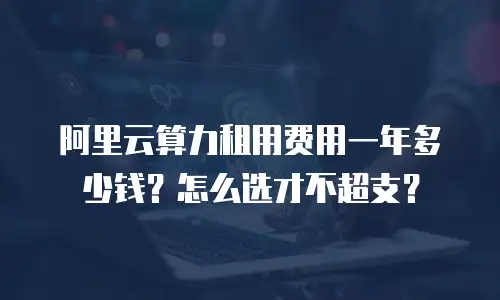 阿里云算力租用费用一年多少钱？怎么选才不超支？