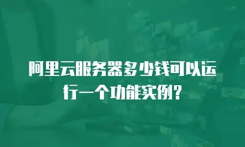 阿里云服务器多少钱可以运行一个功能实例？
