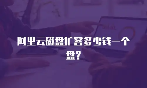 阿里云磁盘扩容多少钱一个盘？
