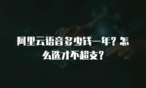 阿里云语音多少钱一年？怎么选才不超支？