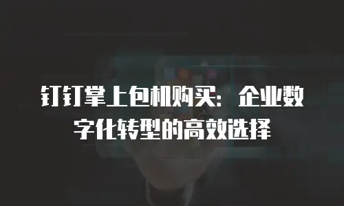 钉钉掌上包机购买：企业数字化转型的高效选择