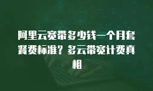 阿里云宽带多少钱一个月套餐费标准？多云带宽计费真相
