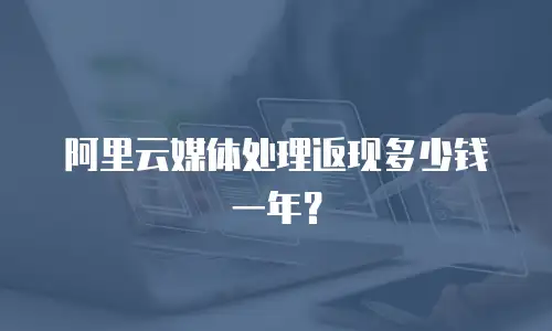 阿里云媒体处理返现多少钱一年？