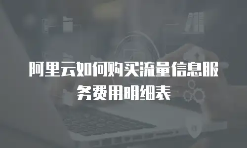 阿里云如何购买流量信息服务费用明细表